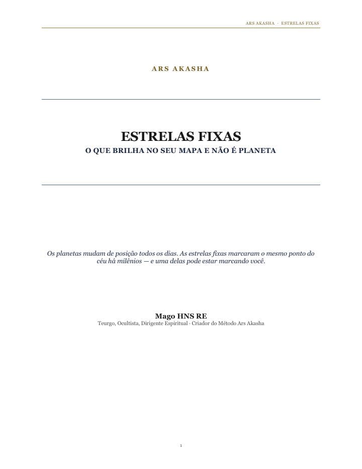 Capa do e-book Estrelas Fixas