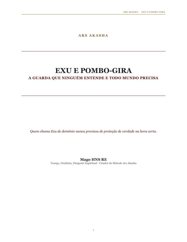 Capa do e-book Exu e Pomba-Gira