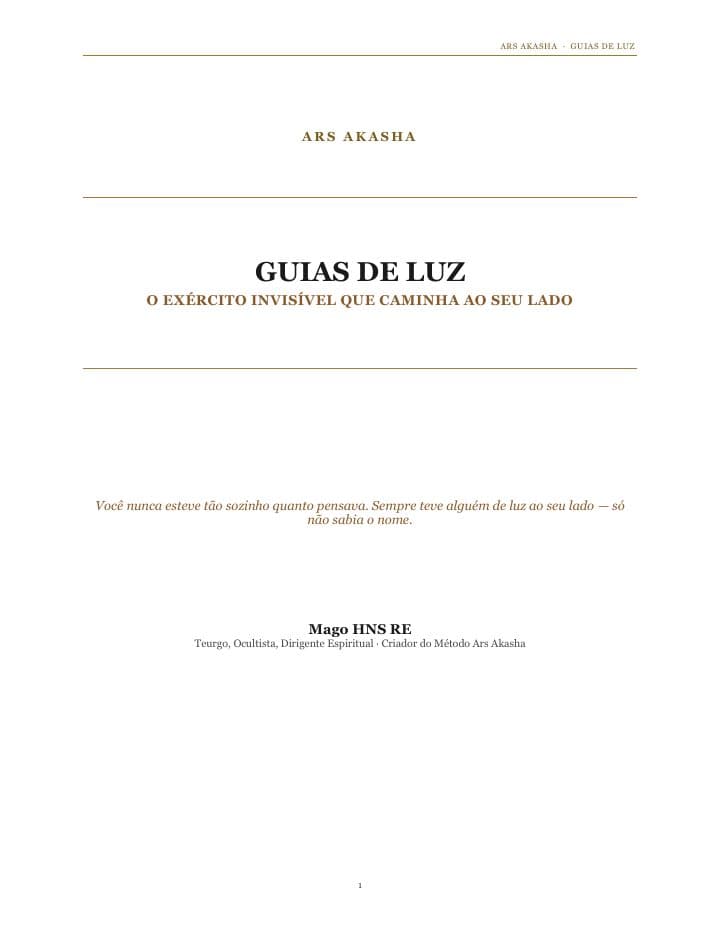 Capa do e-book Guias de Luz