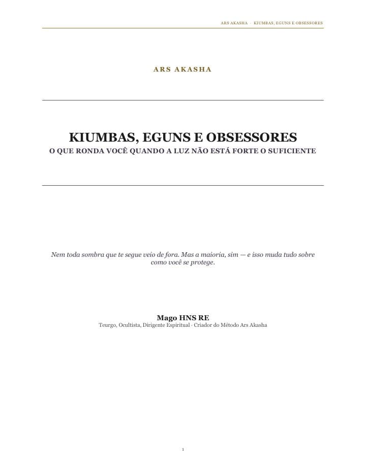 Capa do e-book Kiumbas, Eguns e Obsessores