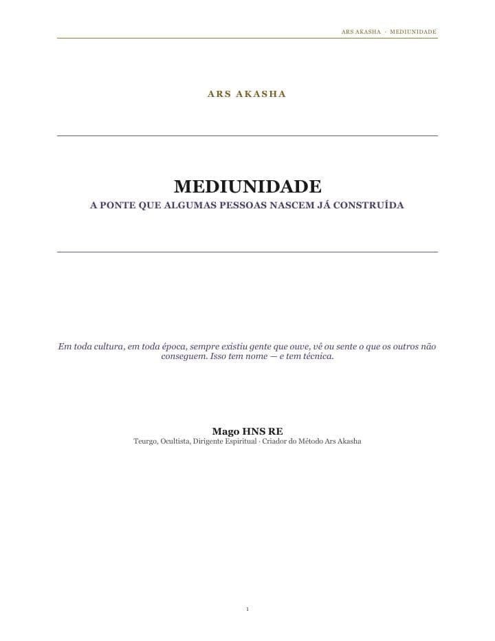 Capa do e-book Mediunidade