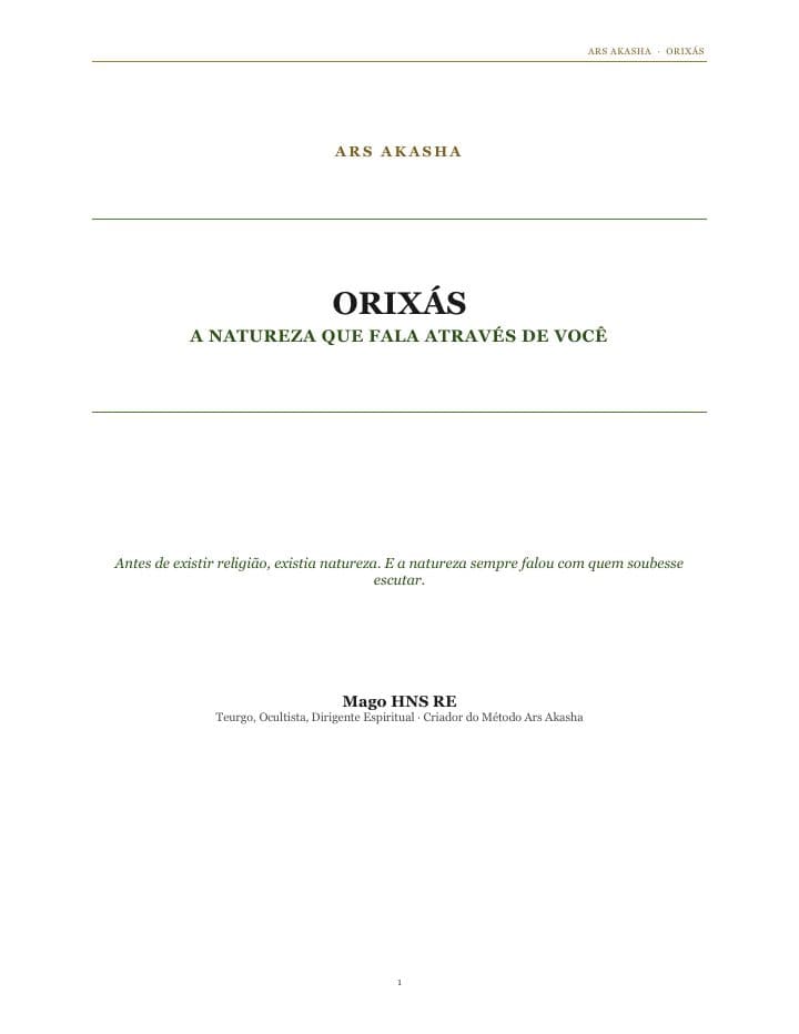 Capa do e-book Orixás