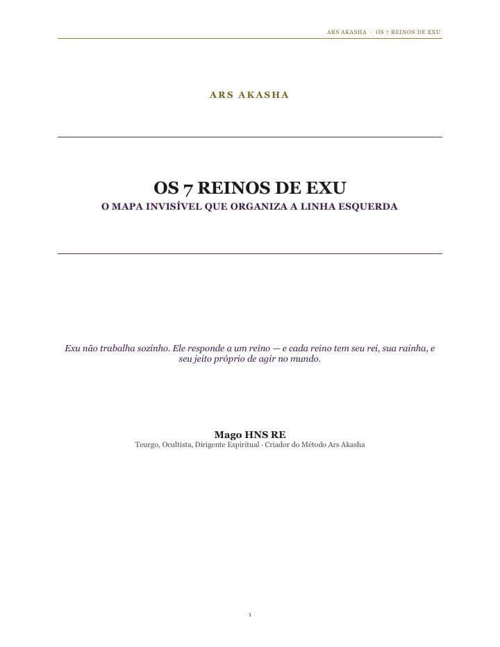 Capa do e-book Os 7 Reinos de Exu