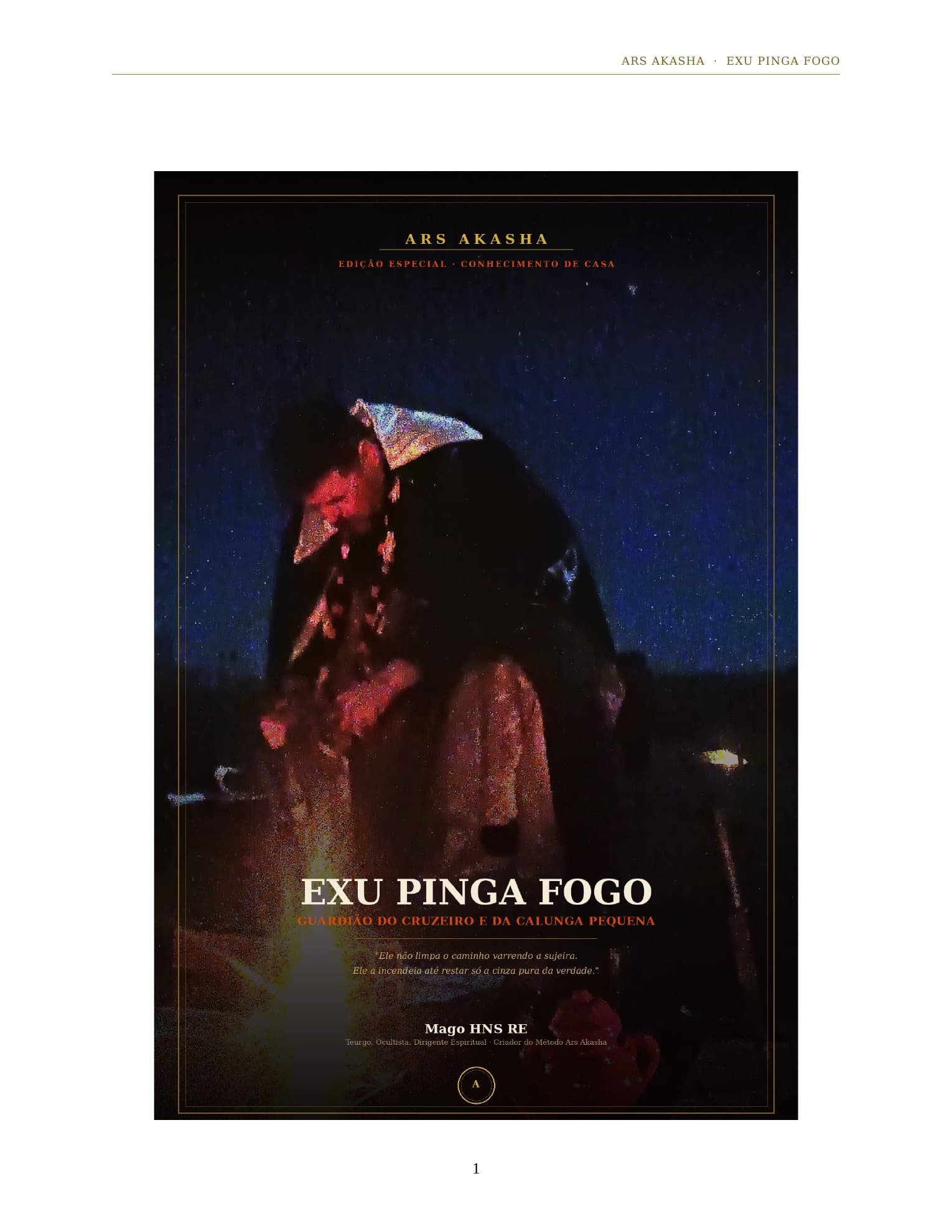 Capa do e-book Exu Pinga Fogo — Guardião do Cruzeiro e da Calunga Pequena
